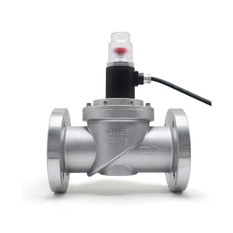 industrial commercial Emergency Cut off Solenoid Valves DN50 CH4 Nature pipe valve Safety Alarm System copper materials