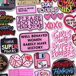 Jackets Hats Embroidery DIY Personality Letter Patch Cartoon Patch Iron On Patches For Clothing thermoadhesive Patches Sew Badge