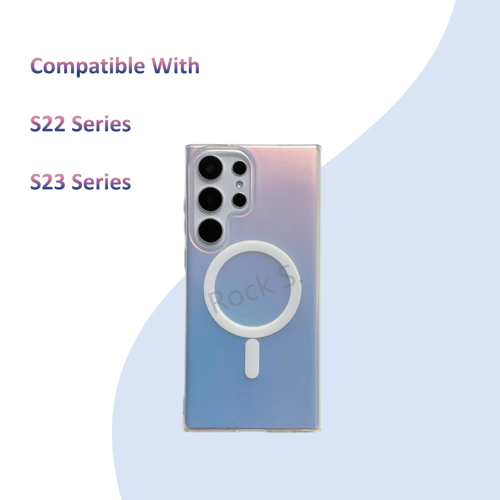 เคสมือถือ Samsung S24 Ultra S24 Plus S 24นิ้วฝาครอบแบบนิ่มเลเซอร์แสงออโรร่าสำหรับ S23 S23พิเศษ S23พิเศษ