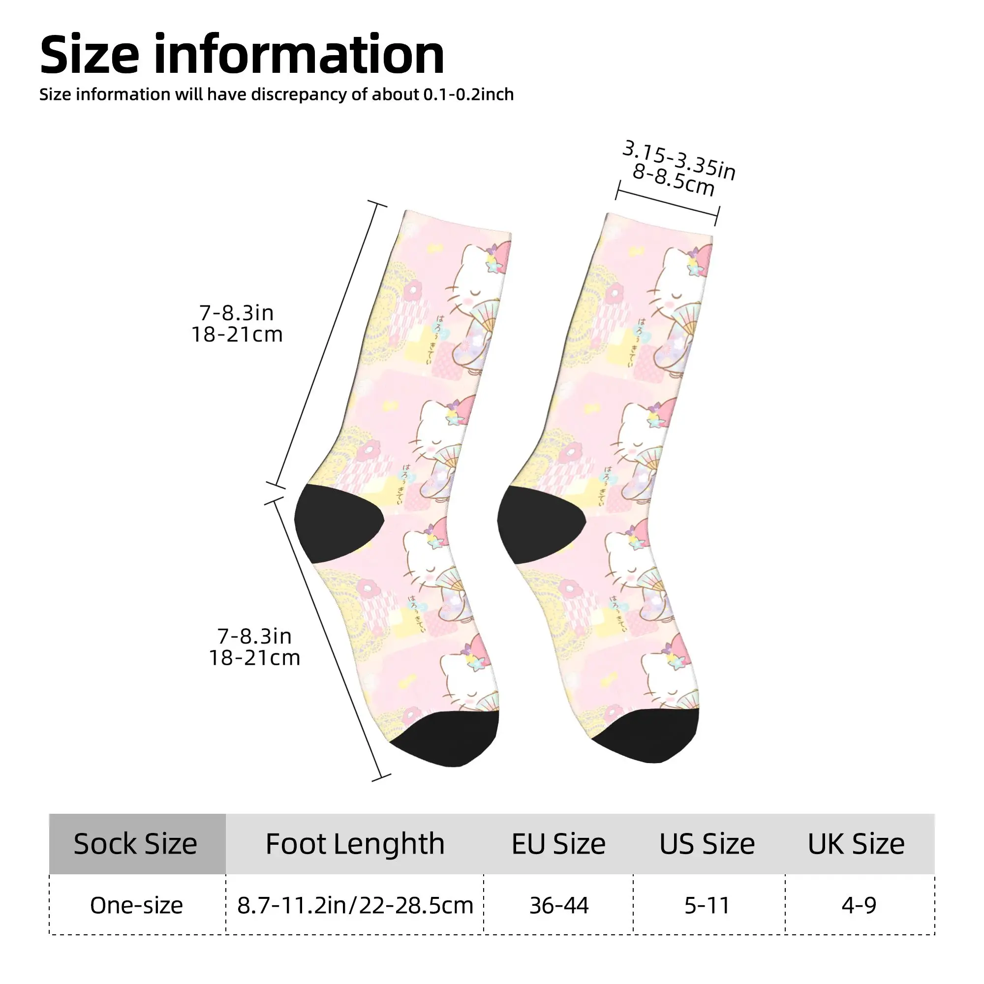 الرجال الجوارب مرحبا كيتي جوارب عدم الانزلاق عالية الجودة الجوارب الخريف خمر تصميم الدراجات الجوارب #5