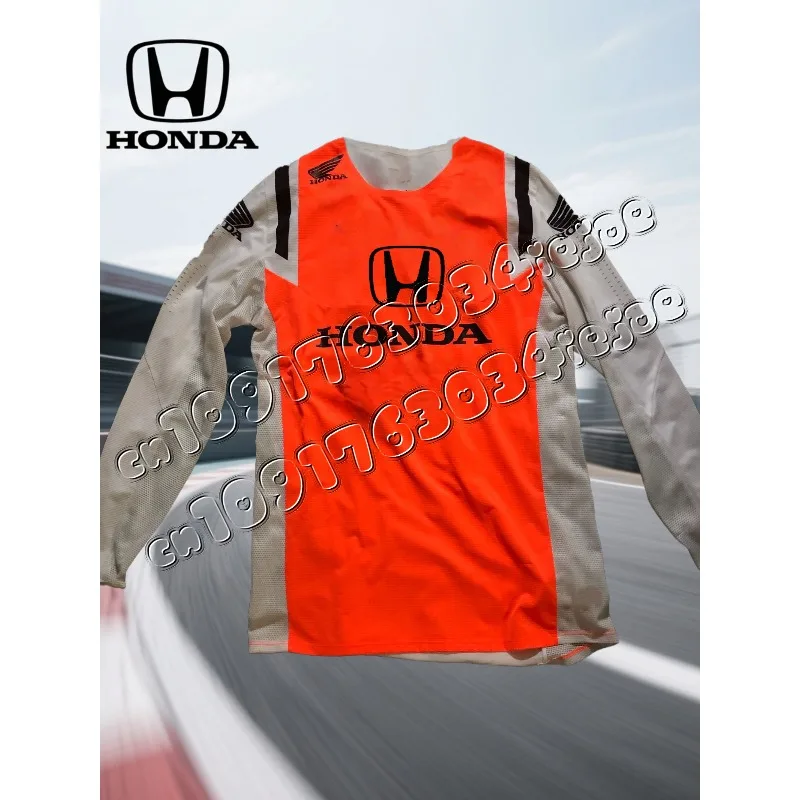 

Honda 2025 Summer Motorcycle Jersey Long Sleeve Riding Shirt Breathable Dirt Bike Racing Gear Comfortable Off-Road Moto Top