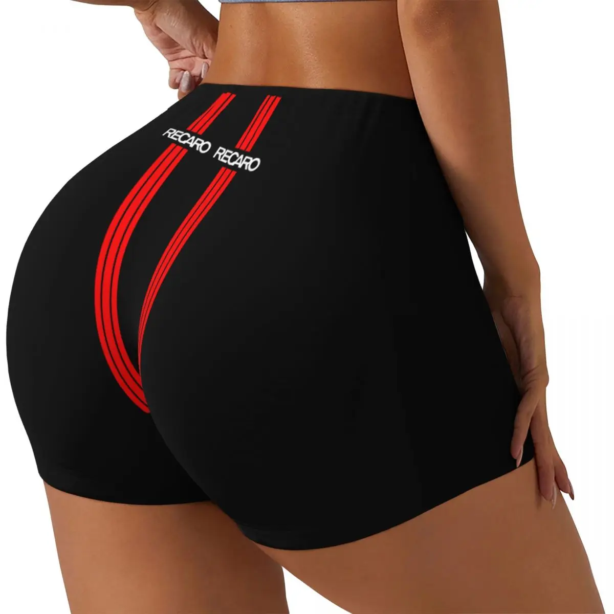 Custom Recaros Lo Workout Biker Running Shorts Women's Gym Yoga Shorts