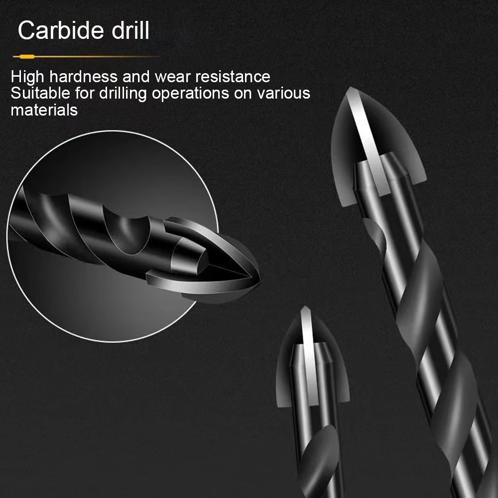 10Pcs Four Blade Cross Overlord Drill 6.35mm Hex Handle Alloy Multi-Function Electric Drill Drilling Fried Dough Twists Drill