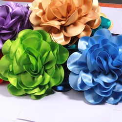 19CM Super Big Flower Popular In Europe Handmade Satin Flower Artificial Flowers for Wedding Bride Decoration