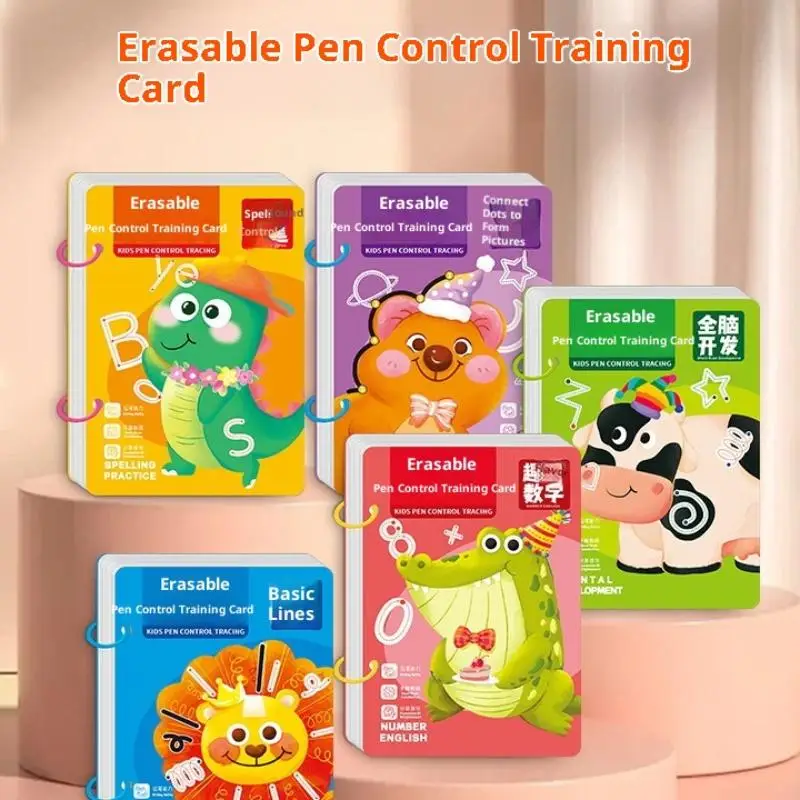 1 Zestaw Książeczka do Kaligrafii Wielokrotnego Użytku, Magiczna Książka do Ćwiczeń, Zeszyt do Nauki dla Maluchów, Nauka dla Dzieci, Rysowanie Montessori
