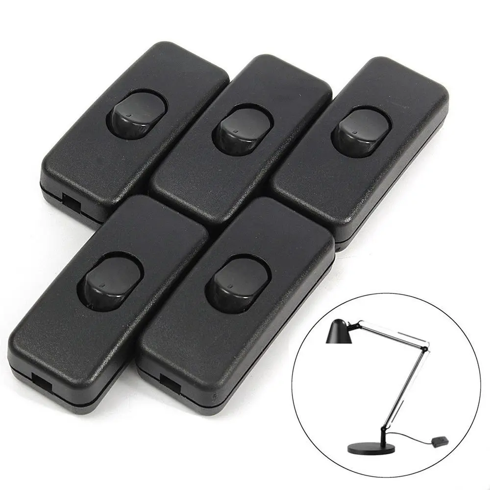 Black ON/OFF Desk Light Accessories 110-250V Switches Cord Cable