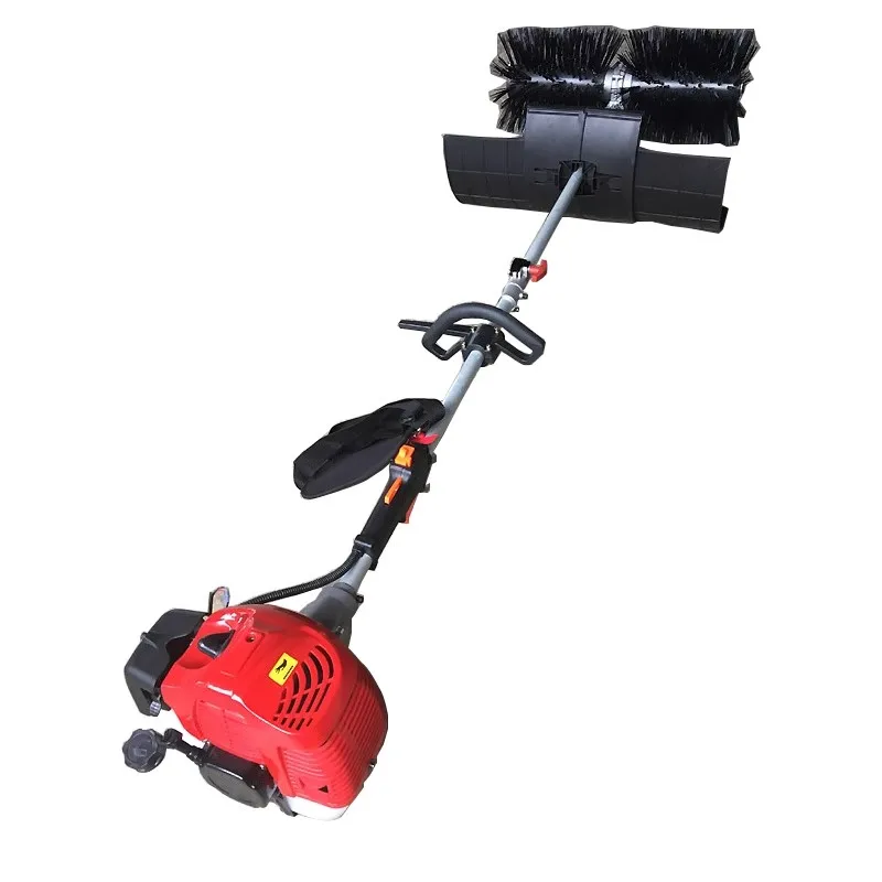 Gasoline Snow Sweeper Handheld Brush Grass Trimmer Machine Backpack Small Snow Plow Snow Removal Equipment