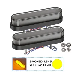 2PCS LED Side Marker Turn Indicator Signal High Mount Stop Tail Daytime Running Lights For Trailer Trucks Caravan Lorry 12V 24V