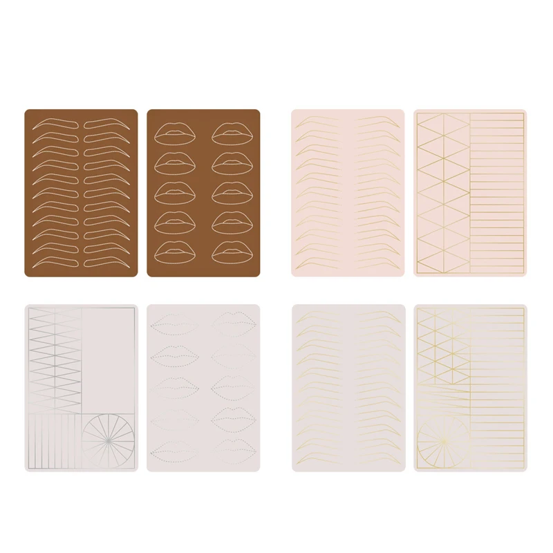 Silicone Practice Skin Double-sided Permanent Makeup Training Latex Sheet Brows and Lip Design Beginners Microblading Tattoo 1pc