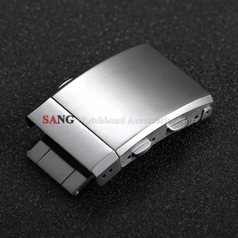 Brushed Extendable Metal Buckles Watch Clasp Buckle 18mm 20mm22mm 316L Stainless Steel Adjustable Watch Button Watch Accessories