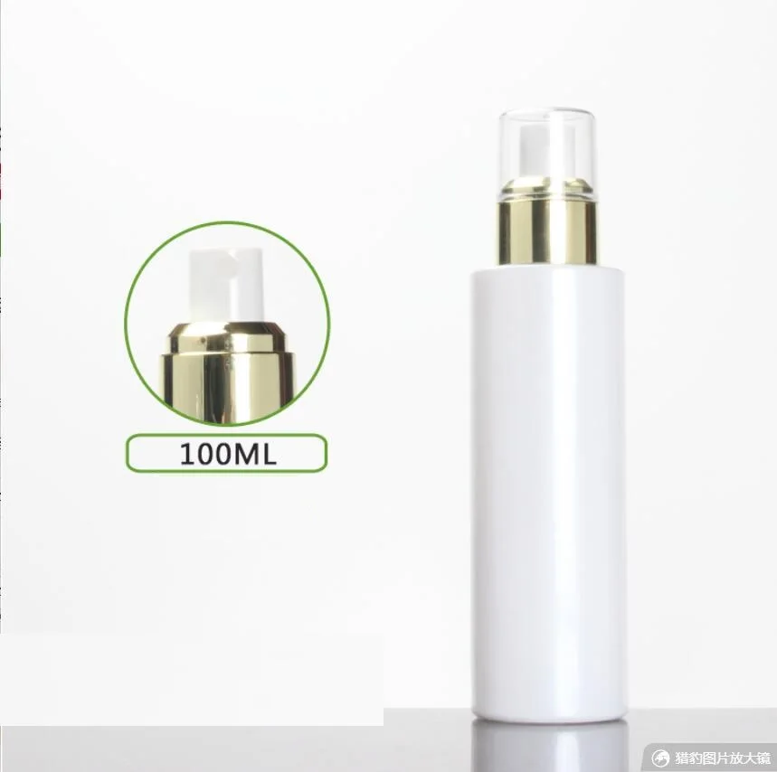 100 ml mat/groen/blauw glazen fles goud pomp serum/lotion/emulsie/foundation vocht toner huidverzorging cosmetische verpakking