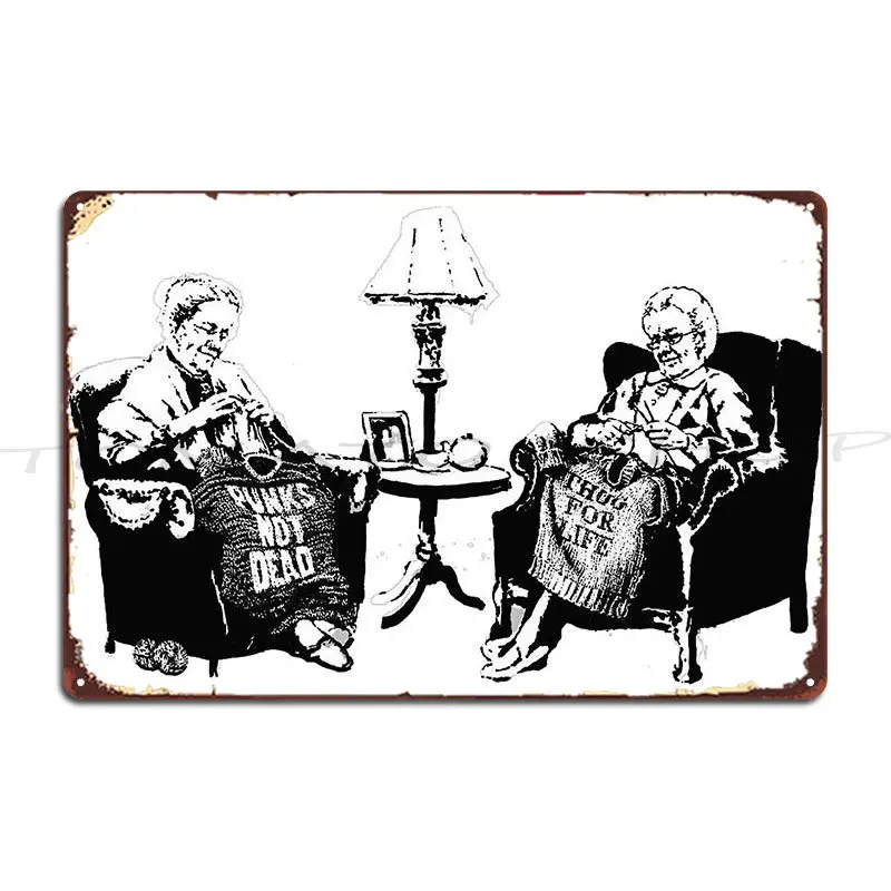 Grannies Punk S Not Dead Thug For Life Metal Sign Poster Customize Create Pub Kitchen Personalized Tin Sign Poster