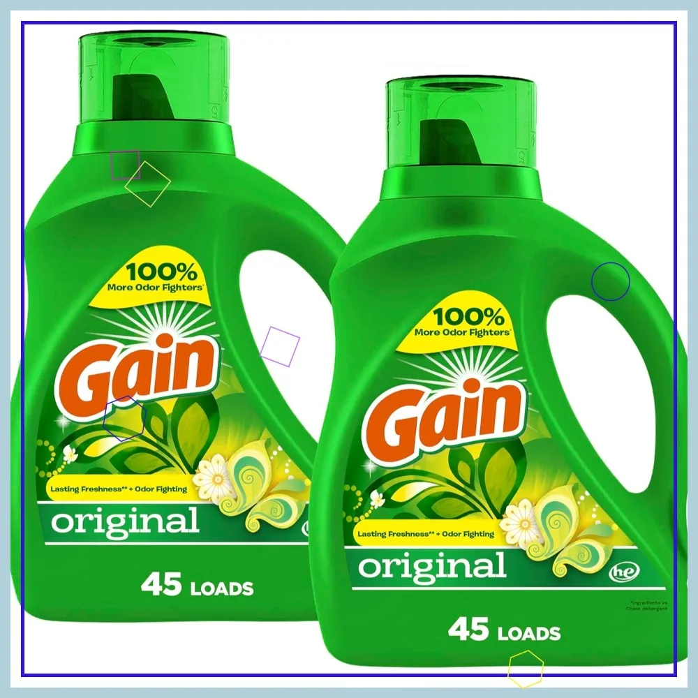 

Жидкое моющее средство для стирки Original Scent, 65 жидких унций x 2, 45 стирок в каждой упаковке, для свежести и устранения запахов, для высокоэффективных стиральных машин