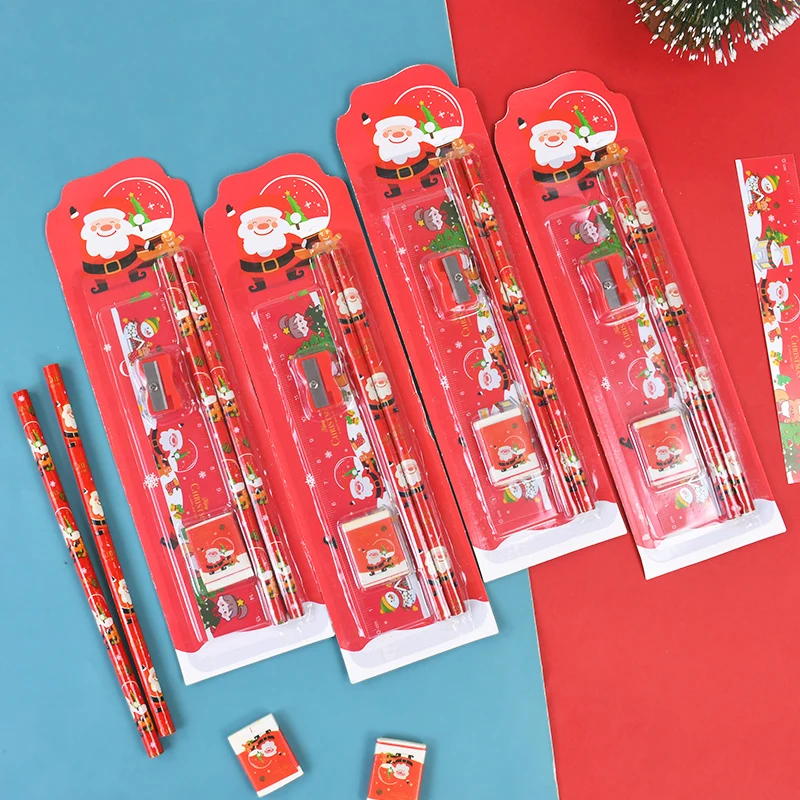 3/1 مجموعة الكرتون عيد الميلاد القرطاسية مجموعة الأطفال أدوات الكتابة فتاة هدية مكتب مدرسة لوازم فنية أقلام الرسم #4