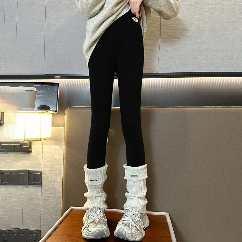 

Thick Warm Stretch Slim Yoga Pants Tights For Girls Teen Kids Leggings Winter Fleece 4-14 Years Children Trousers KP09