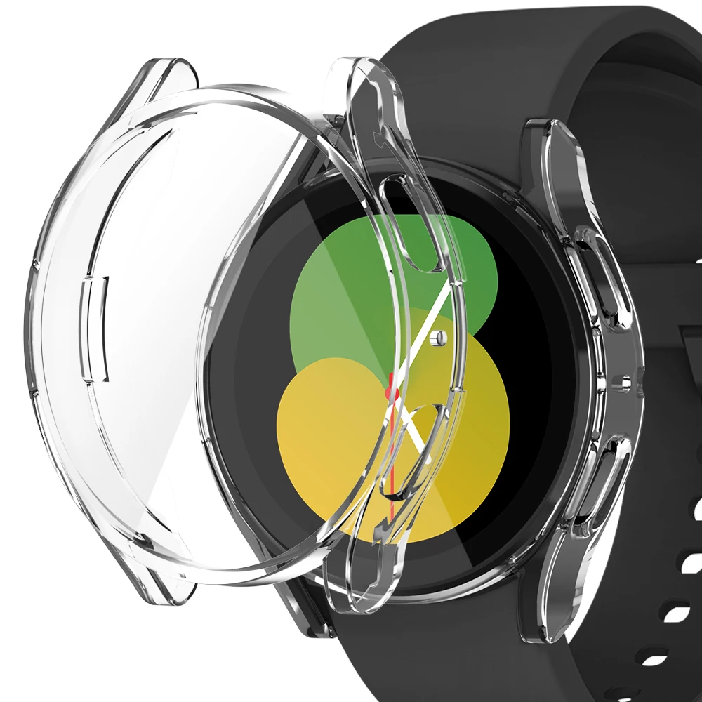 TPU Protective Case for Samsung Galaxy Watch 6/5/4 TPU Bumper Cover Screen Protector Galaxy Watch 4 5 6 44mm 40mm