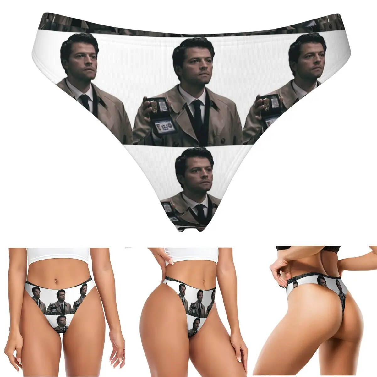calcinha-g-string-personalizada-com-emblema-do-fbi-castiel-respiravel-confortavel-e-elastica-para-mulheres