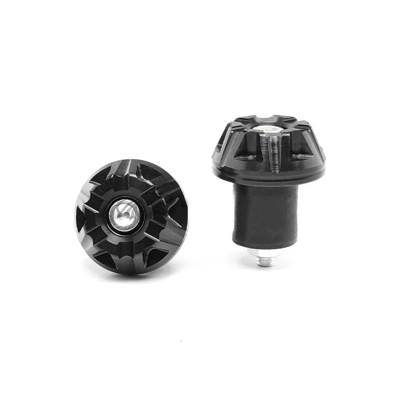 

2 Pcs Motorcycle Handlebar End Plug Aluminum Alloy OD Fashionable Front Grips Cap Gear Balanced Silver Tone