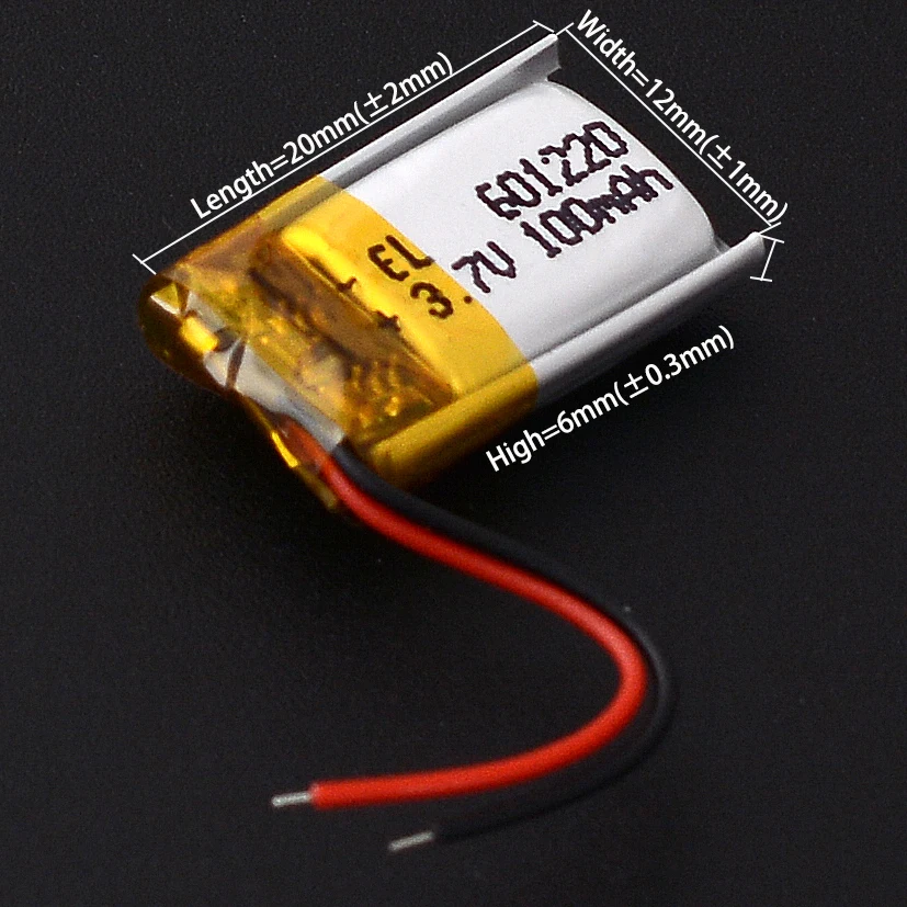 3.7V 150MAh Sạc 601220 Li Polymer Li-ion Pin Cho Tai Nghe Bluetooth Mp3/MP4/Mp5 Loa Cổ Tay đồng Hồ