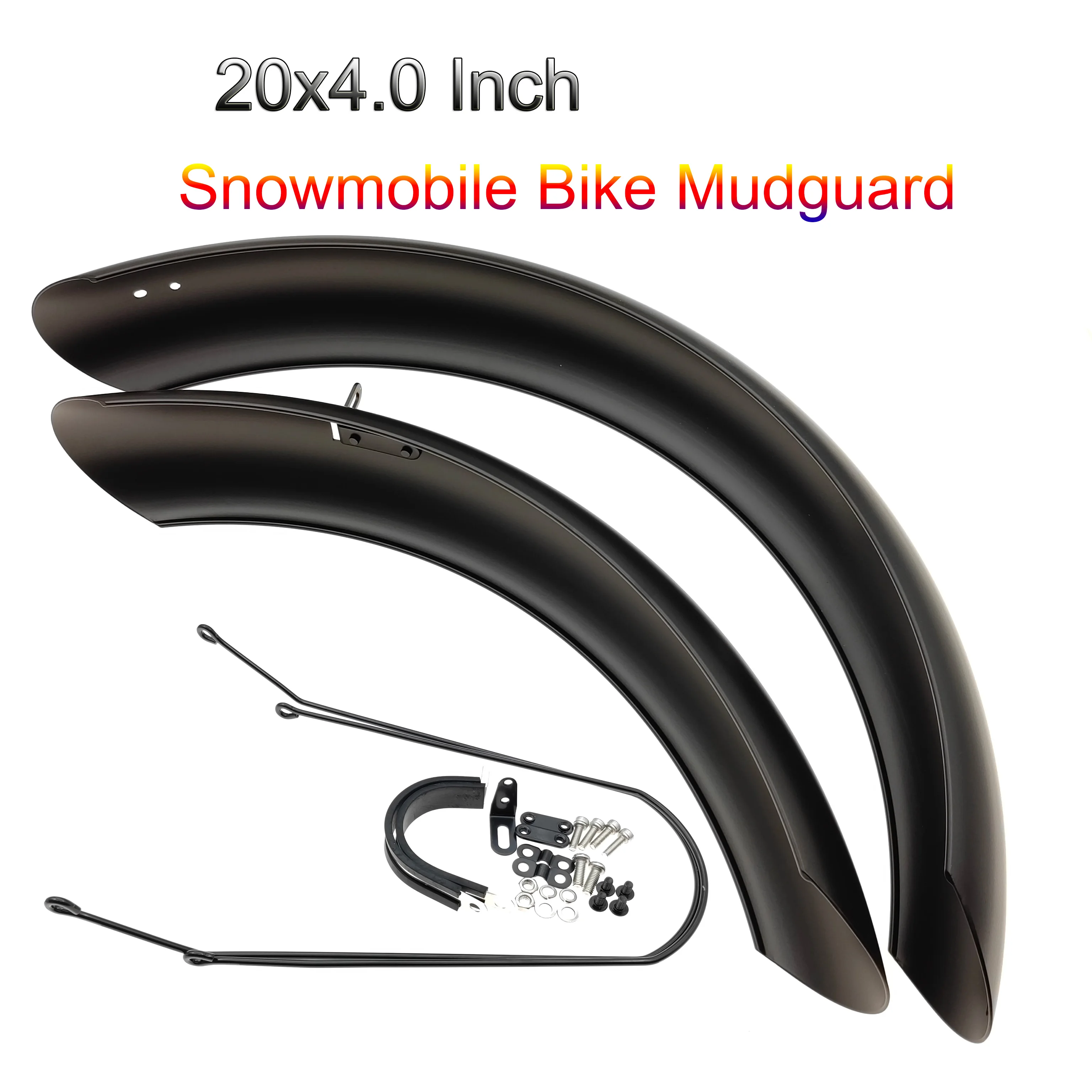 20inch Snowboard Electric Bicycle Mudguard 20x4.0 E-bike Fat Tire Fender Wing Folding Bike Aluminum Sturdy Durable Mud Guard