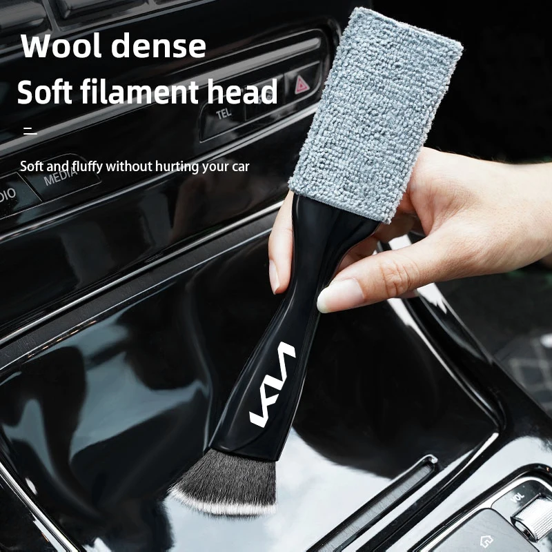 2 في 1 فرشاة التنظيف الداخلية للسيارة أداة الغبار لكيا KN Proceed Stonic Forte K7 K5 K8 XCeed Soul Cerato Venga Cadenza Telluride