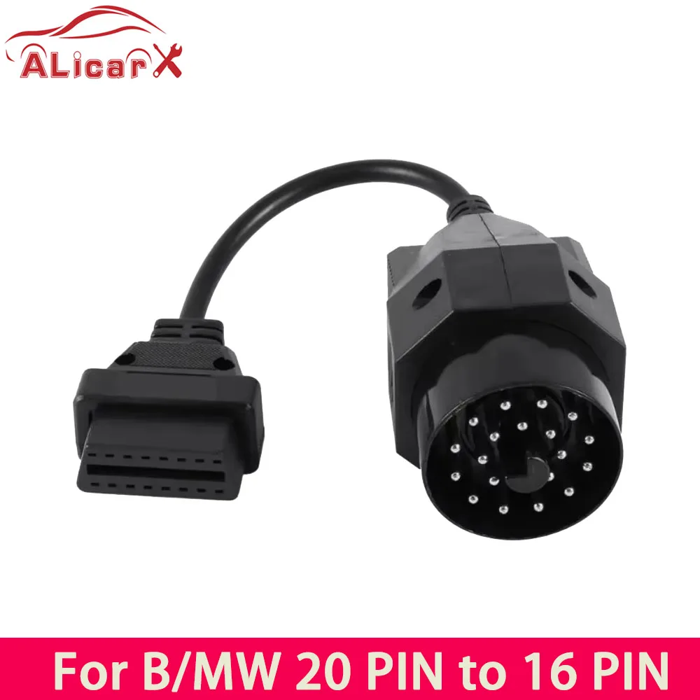 For B-MW 20 PIN to 16 PIN OBD2 Female Adapter Connector OBD OBD2 OBDII Diagnosis Connector Extension Cable Adapter for BM-W