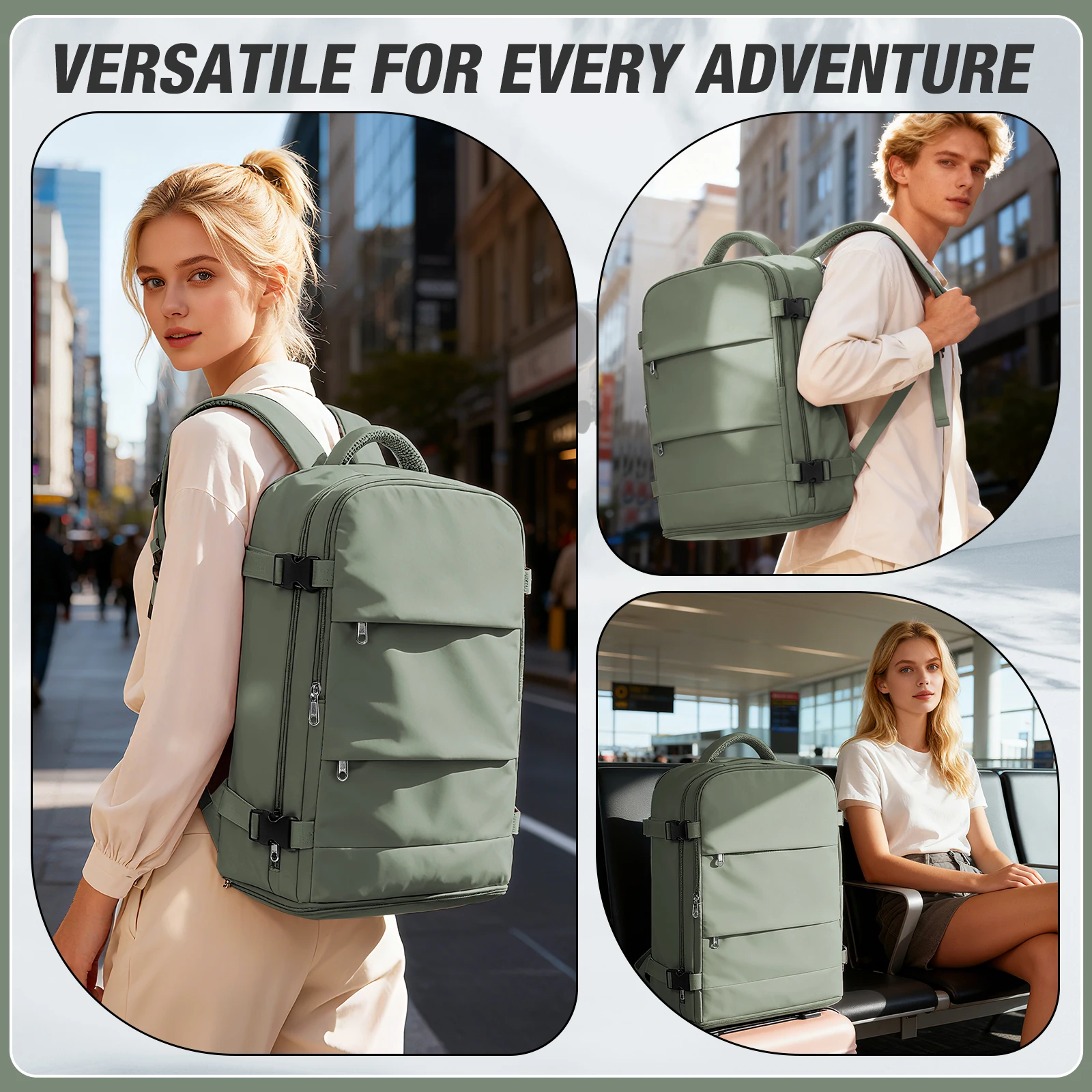 حقائب اليد Ryanair 40x30x20 حقيبة السفر حقيبة حمل الطائرات المقصورة ماكس ويز الهواء على ظهره، المرأة الرجال حقيبة ظهر للكمبيوتر المحمول