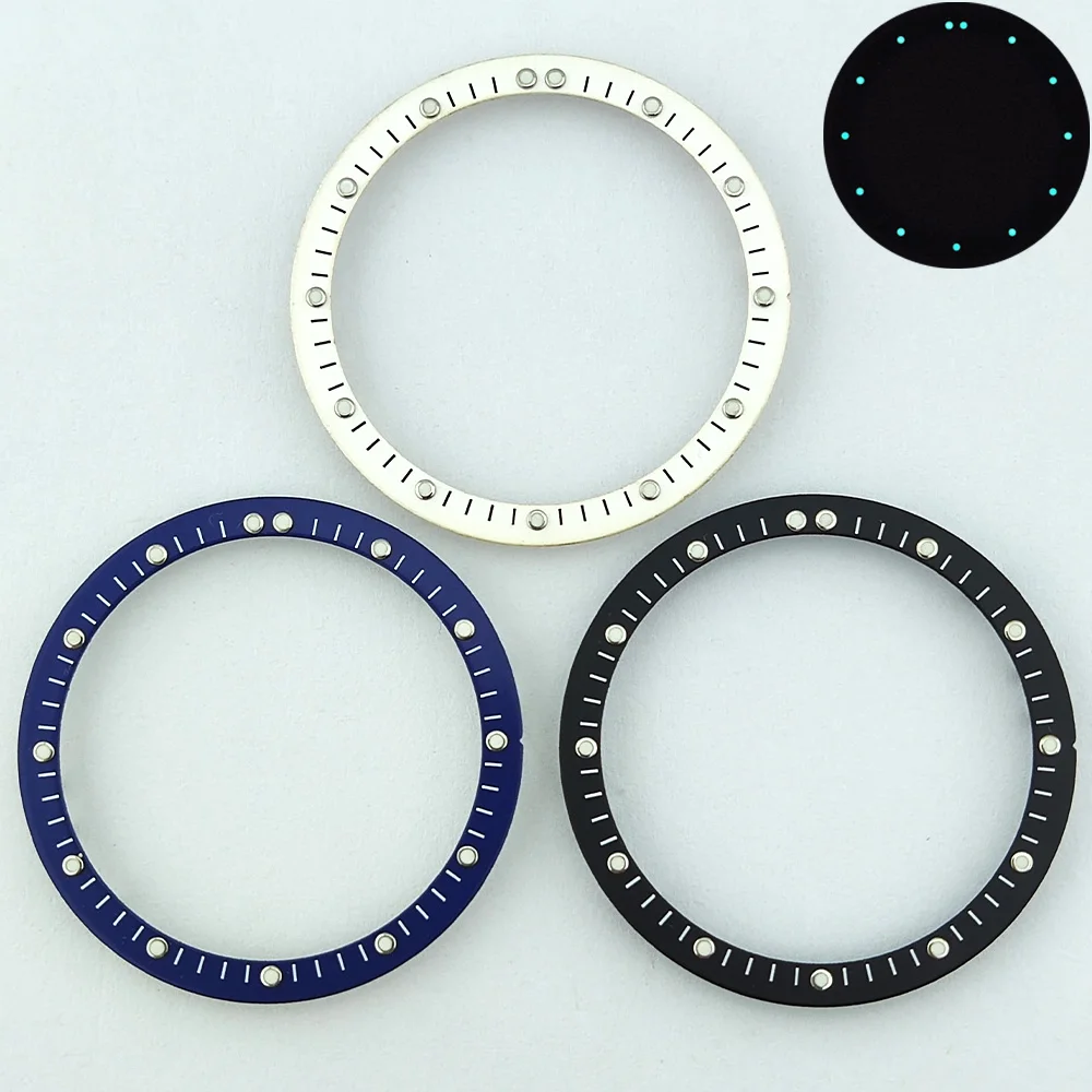 28.5mm Green Luminous Watch Dials Ring Hollowing Out Inner Shadow Watch Faces Replace Accessories Fit NH35/36 NH70 NH72 Movement