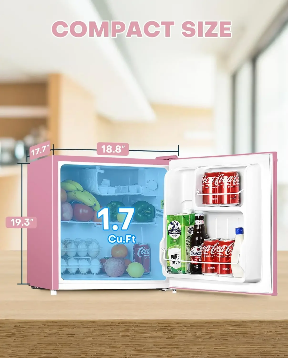 

[Новое поступление, бесплатная доставка! ] Мини-холодильник объемом 1,6 куб. футов с морозильной камерой, предметы первой необходимости в общежитии, регулируемый термостат, энергосбережение, низкий уровень шума