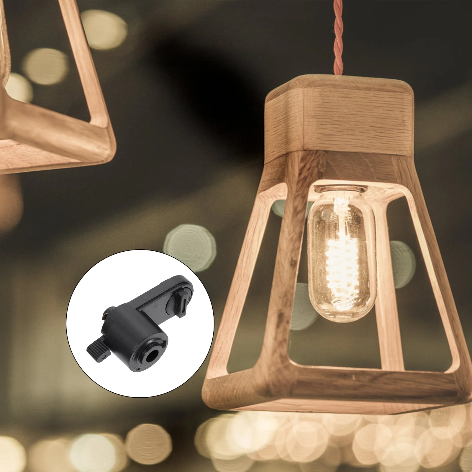 Pc Material Track Light Adapter Heavy Duty Rail Connector with 2 Conduct Wires Perfect Fit for Bulb Use Reliable Electrical