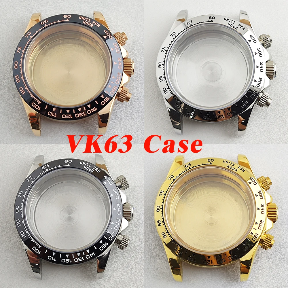 VK63 Case 39mm men's watch quartz watch chronometer panda dial suitable for VK63 movement watch repair tool