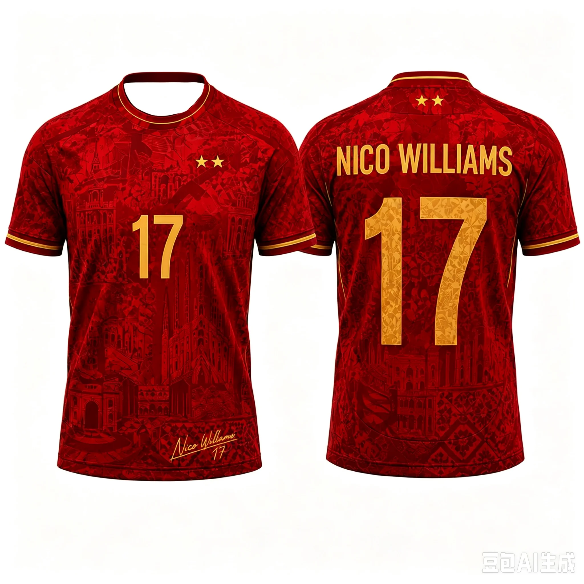 2026 Bestseller Neue Spanien Yamal 19 / Rodri 16 Fußballtrikot Zwei-Sterne-Edition Fußballtrikot für Männer Frauen Kinder Fan-Trikot Heimtrikot – Detail 8