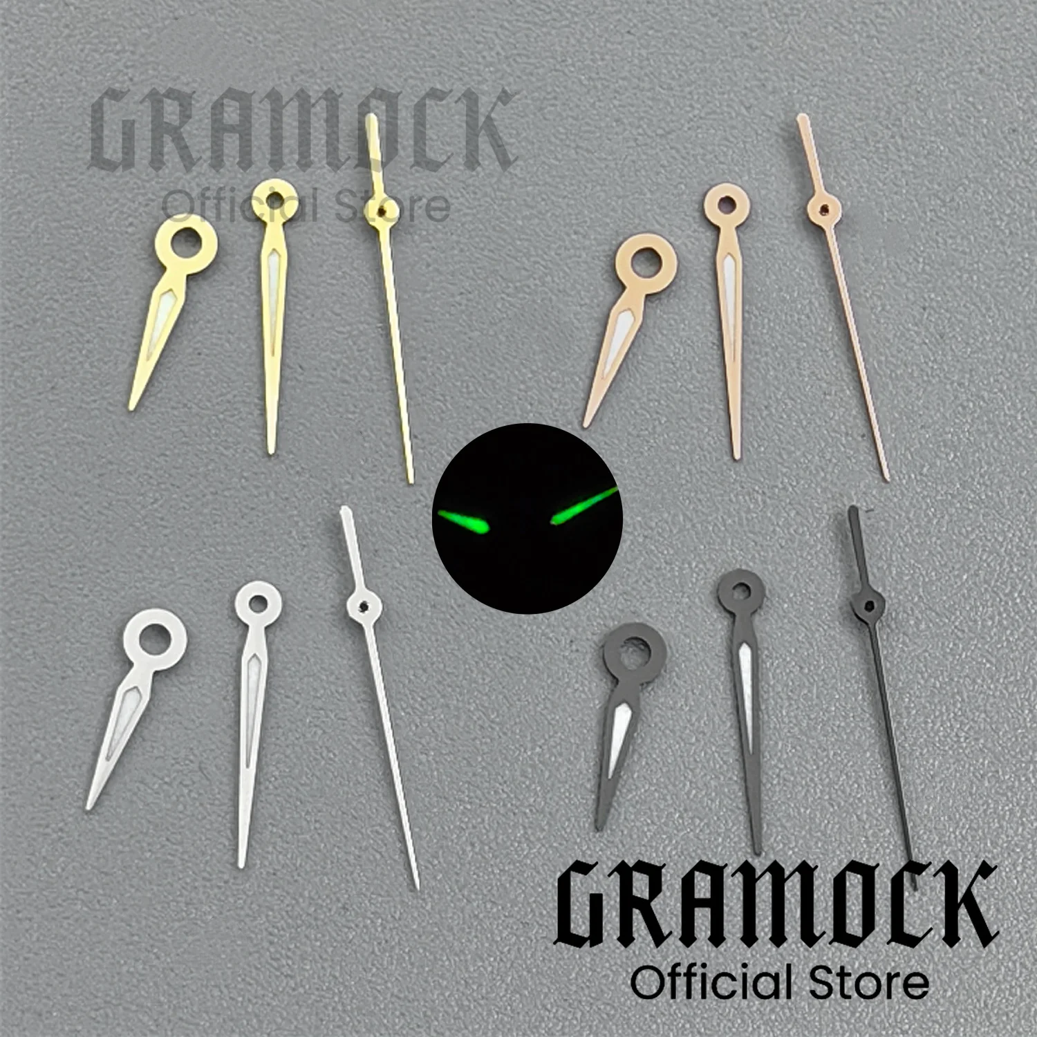 GRAMOCK NH05 Silber/Gun/Gold/Roségold Uhr Hand Leuchtende Uhr Nadeln Für 24,5 MM Zifferblatt NH05 NH06 Bewegung dame Uhr Teile
