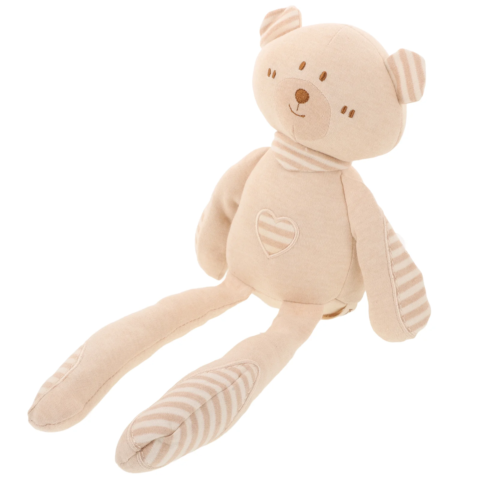 Ours en Peluche en Coton Biologique pour Bébé, Jouet Mignon à sulfJambes, Doux pour le Développement des Enfants