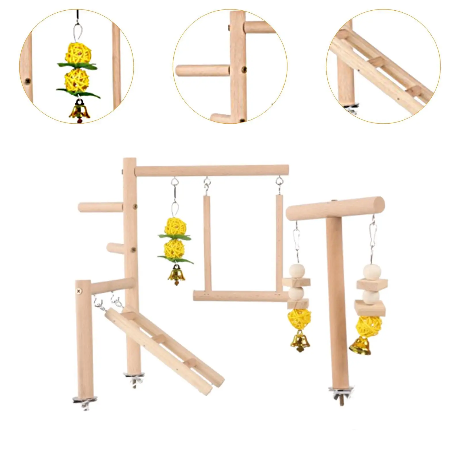 Parrot สนามเด็กเล่นเคี้ยวของเล่น,ศูนย์กิจกรรมการออกกําลังกาย,Parakeet Play Stand Bird Play Gym สําหรับ Budgerigar ขนาดเล็ก Parakeets