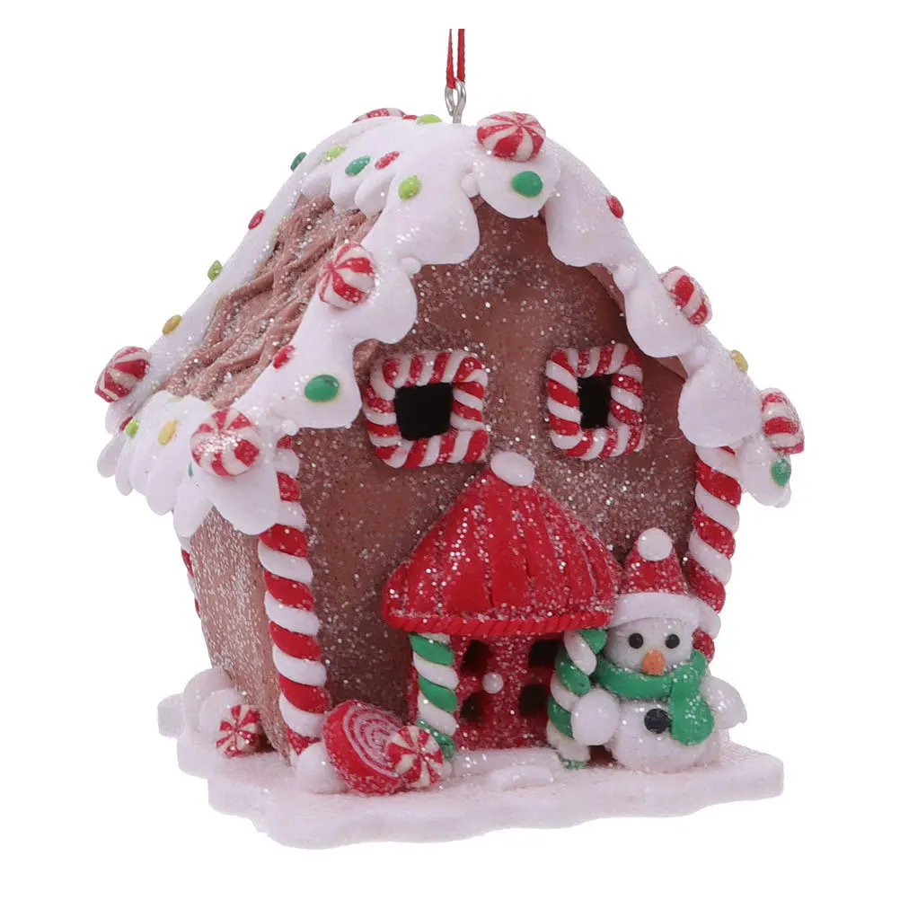

1Pcs Christmas Mini House Resin Decor Chic Xmas Party Desktop Ornament Warm Festival Gift Home Office Decoration