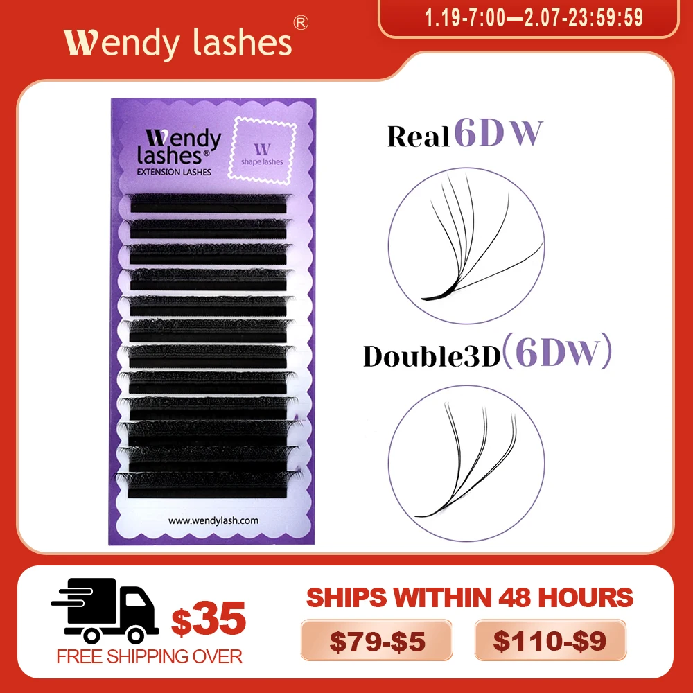 

Wendy Lashes 6D W Shape EyeLash Extension Premade Volume Fan High Quality Fake Eyelashes Supplies Natural Look Handmade Lash