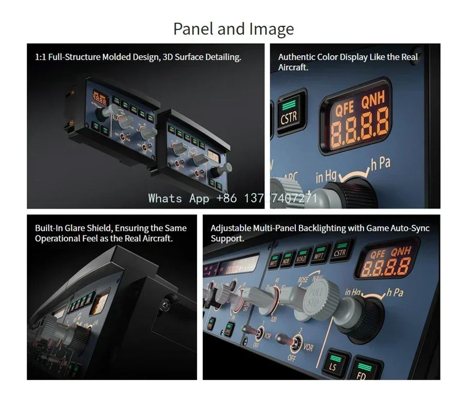 A320 EFIS-L&R with FCU Full-size EFIS Unit Flight Control Panel Flight Game Simulator Support for X-Plane MSFS2020