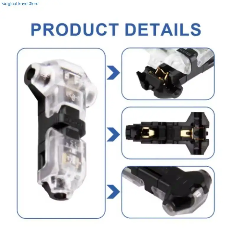 N2UB Wire Connectors Copper Quick Solderless Wire Splicing Connectors Low Voltages T Type Electrical Cable Terminal Splicing