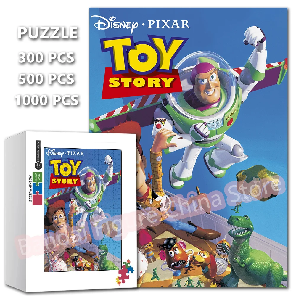 

Disney Anime Movie Puzzles Toy Story Cartoon Jigsaw Puzzles 35/300/500/1000 Pieces Jigsaw Puzzles for Adults Games Children Toys