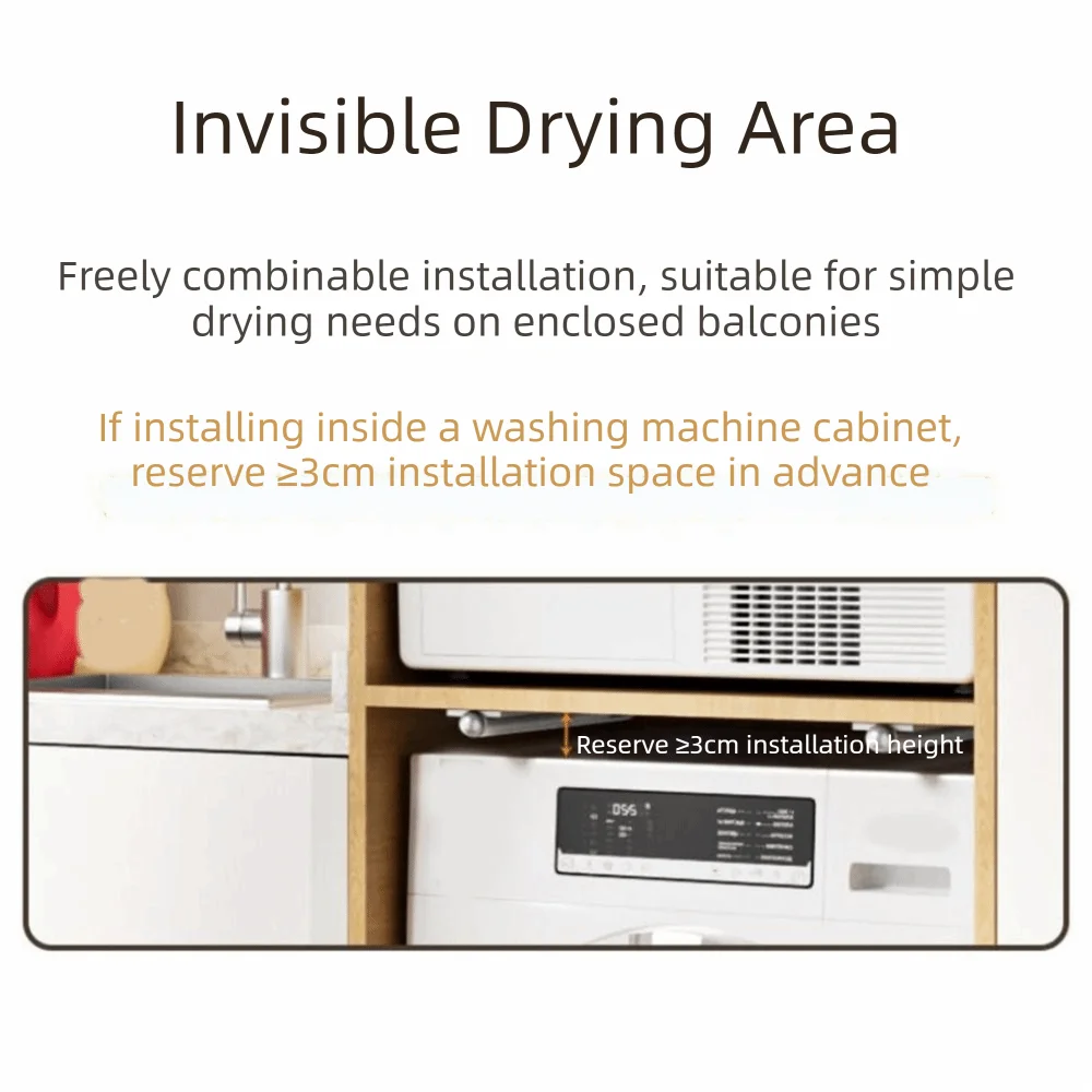 

Aluminum Alloy Closet Valet Rod Retractable Wall Mounted Pull Out Clothes Hanger Space Saving with 4 Hooks