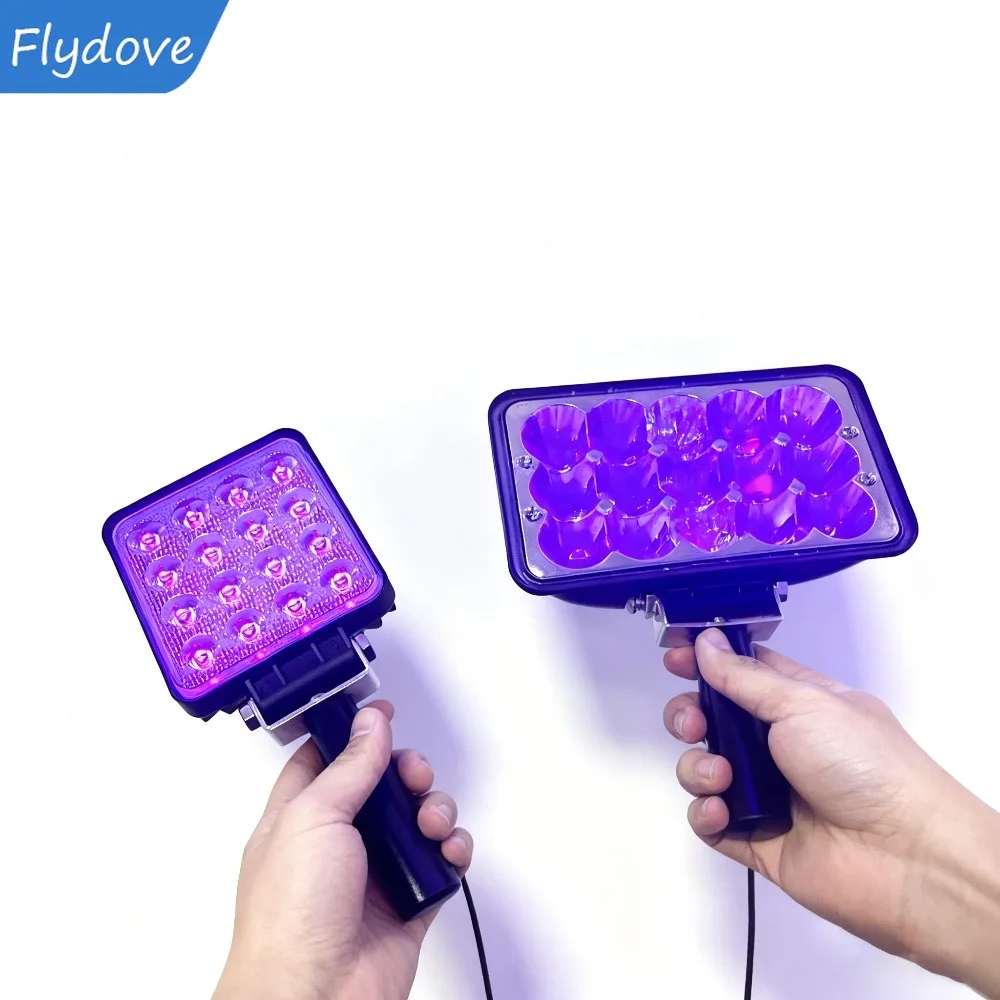 UV Curing Lamp 365nm 395nm 405nm Handheld UV Light for Resin Crystal Drop Glue, Ink Paint & PCB Solder Mask Curing