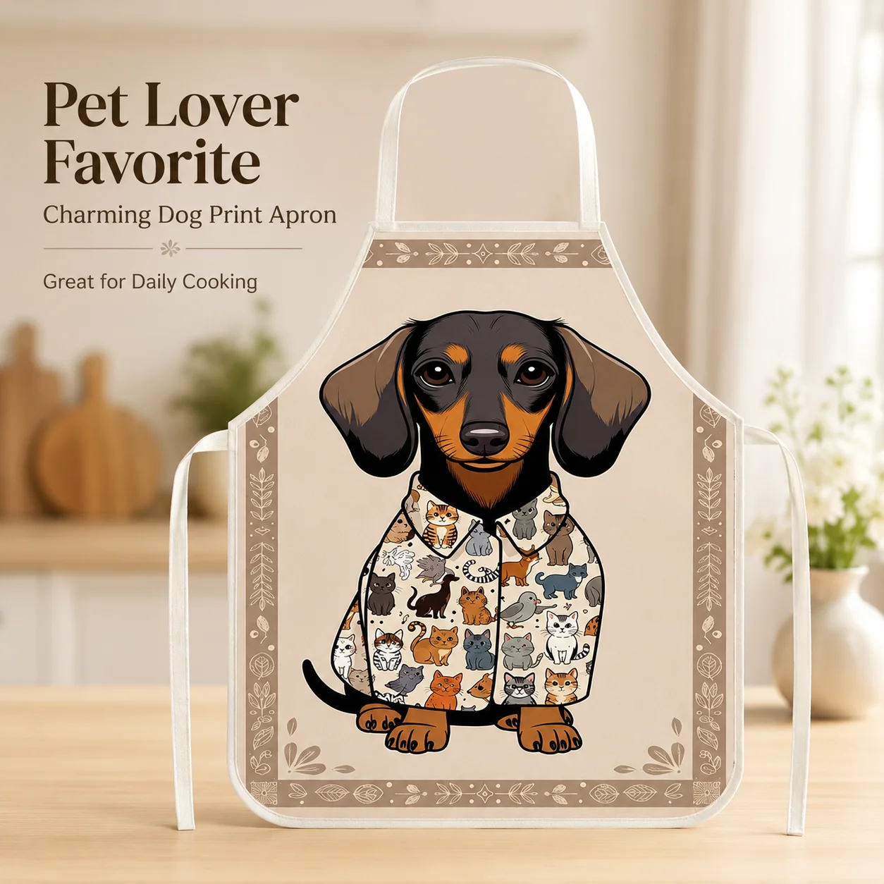Divertente Grembiule in Lino S - Home Cooking For Dogs recensione e prezzo