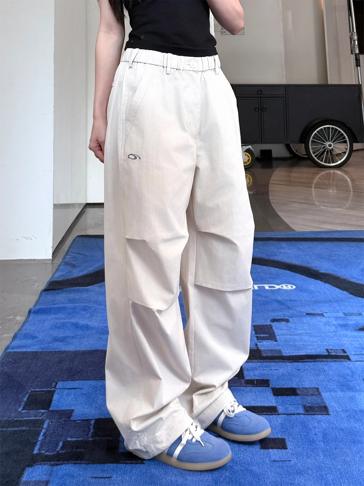 Roaringwild Bla Lightweight Casual Pants American Sle Men's Long Trousers Loose Fit Straight Leg Summer Faion Trend