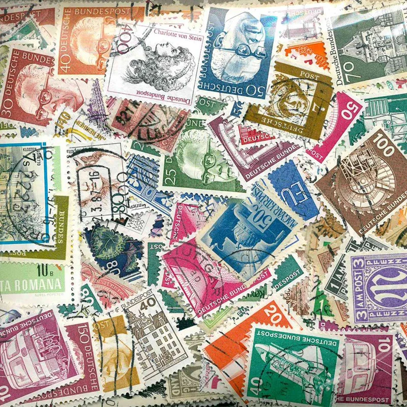 100pcs Different Stamps, Used with Post Mark, World Real Postage Stamp, Stamp Set Lot