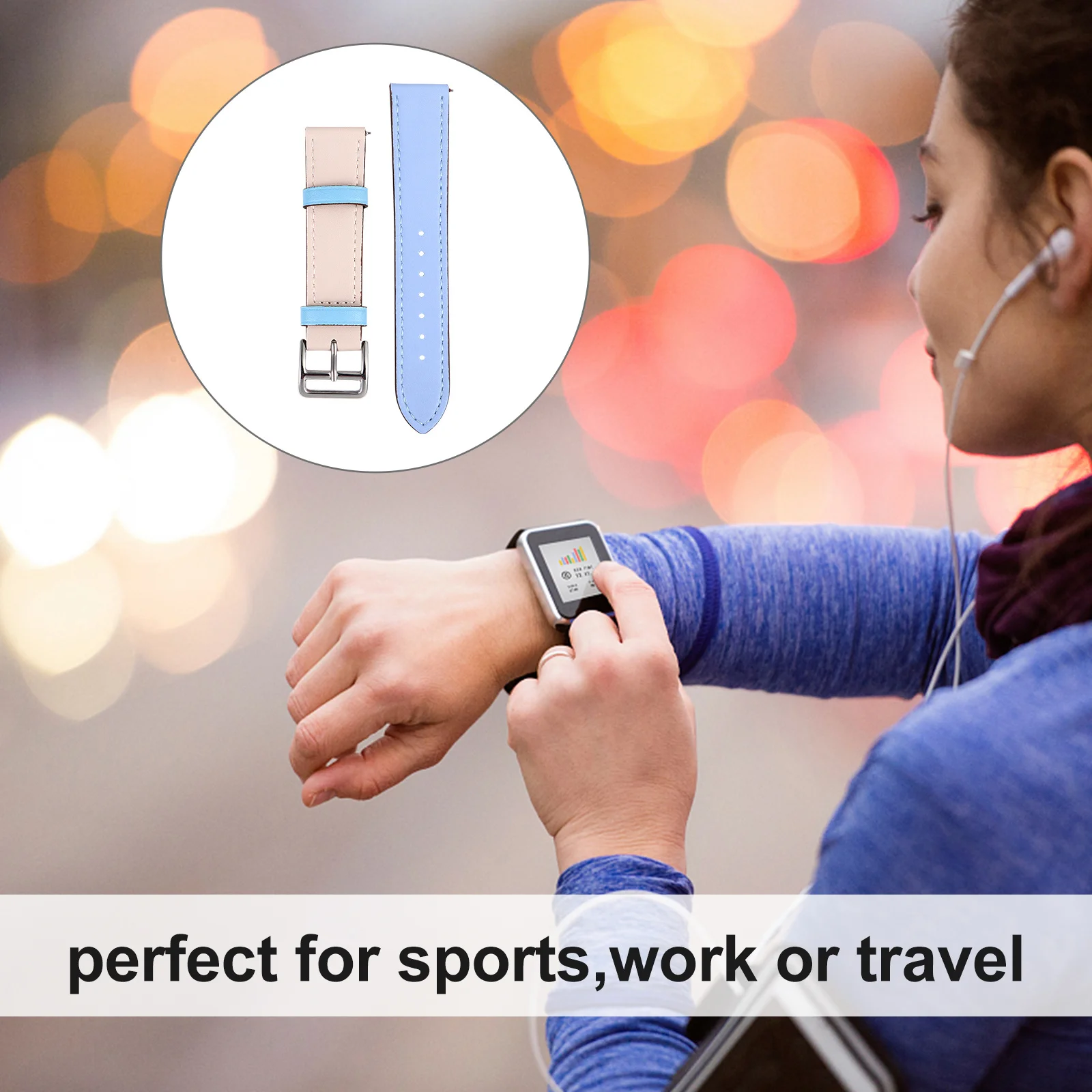 

Watch Band Strap Durable Soft Comfortable Compression Molding Adjustable for Venu Wristband