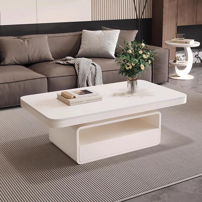 xx-Nordic Imple Coffee Table Simple Storage Luxury Space Saving Side Table Creative Glam Round Coffee Table Home Furniture&