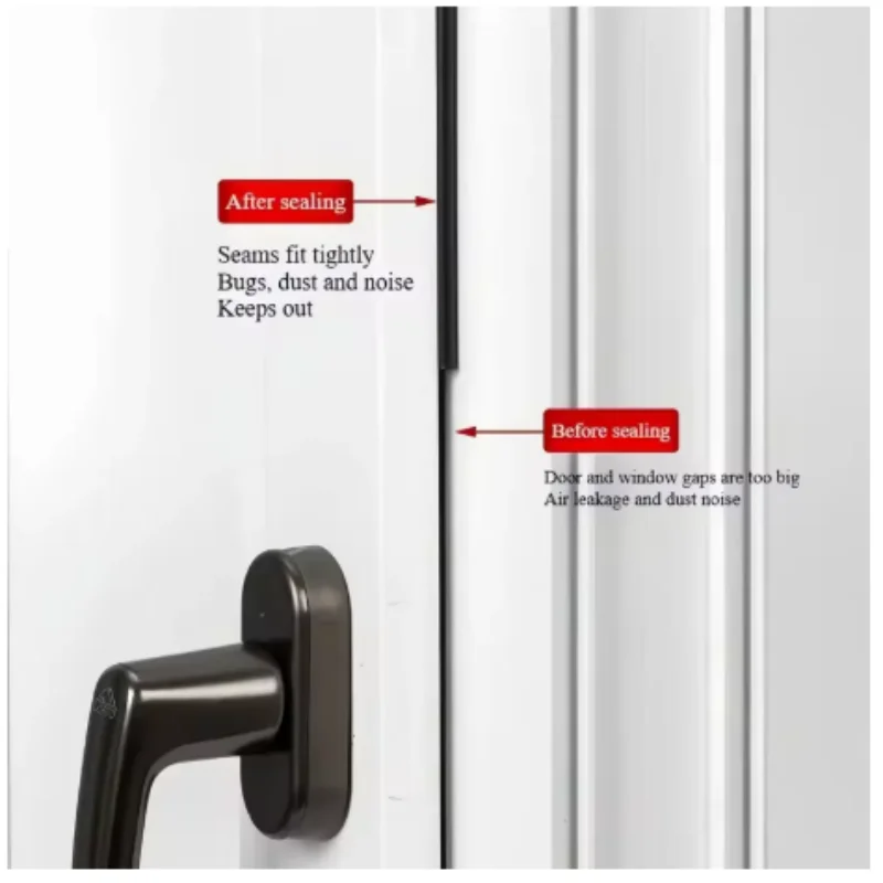 5/10/20M Plastic Steel Door Window Sealing Strip O-Shaped Rubber Kerf Weather Stripping Card Slot Seals Hollow Bulb Barb Tubular