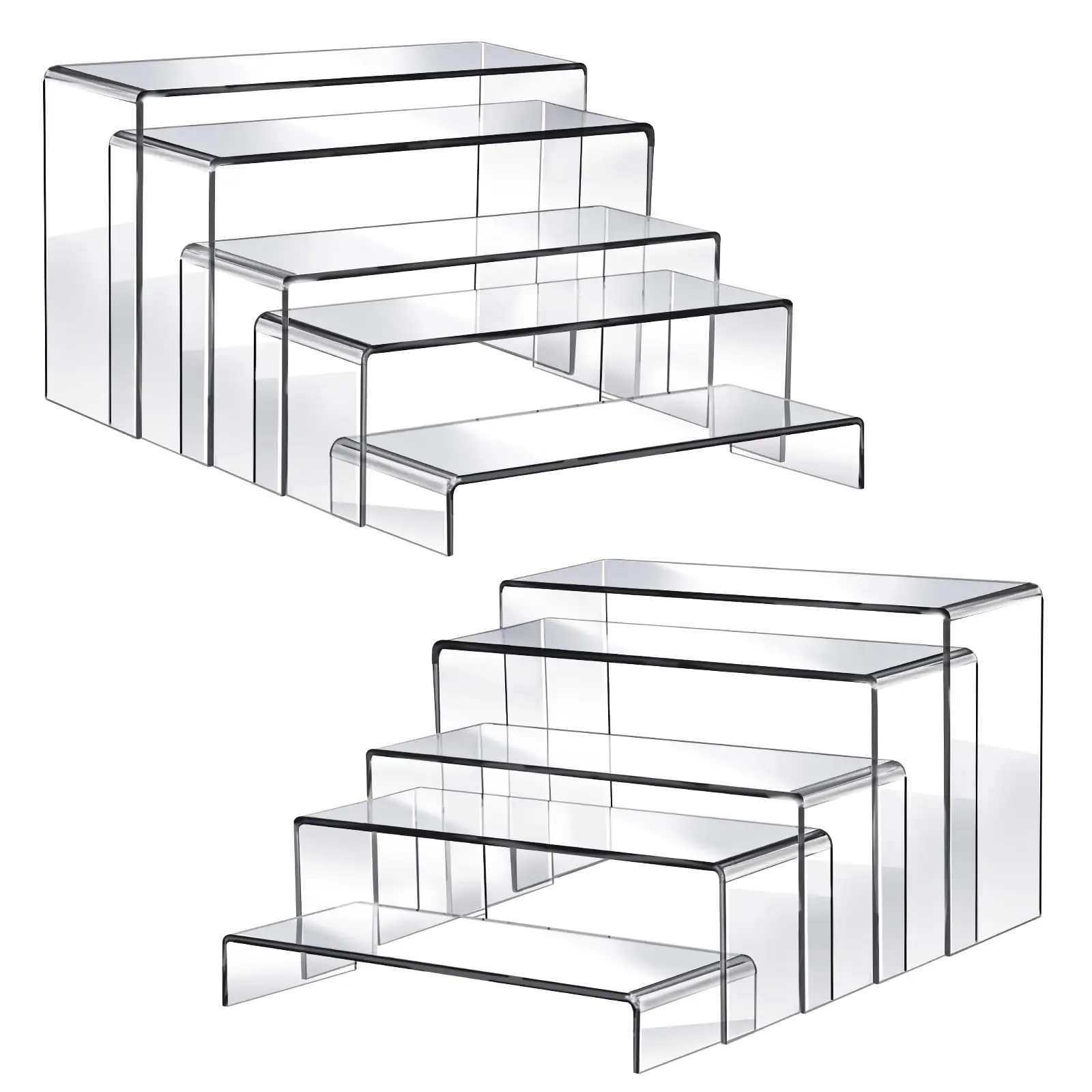 

Acrylic Risers for Display Stands Acrylic Display Rack for Show Funko Pop Figures, Cupcake, Jewelry, Toys, Perfume and More