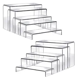 Acrylic Risers for Display Stands Acrylic Display Rack for Show Funko Pop Figures, Cupcake, Jewelry, Toys, Perfume and More
